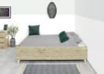 Steigerhouten bed Merna