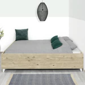 Steigerhouten bed Merna
