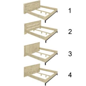 Steigerhouten bed Ponda