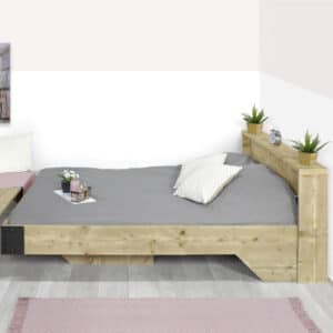 Steigerhouten bed Roma