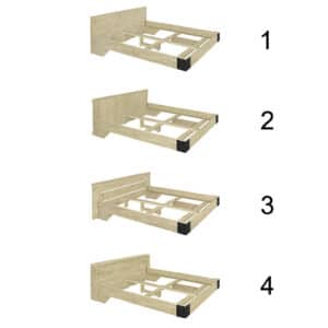 Steigerhouten bed Roma