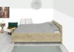 Steigerhouten bed Belva