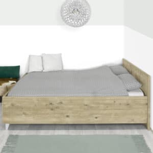 Steigerhouten bed Belva