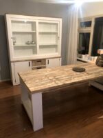 Steigerhouten buffetkast Delray met glas