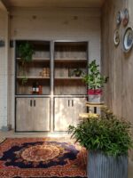 Steigerhouten kast Maury met industriële look