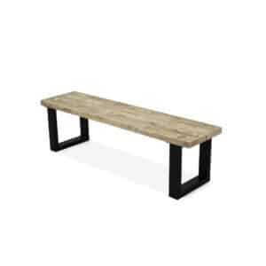 Steigerhouten bankje Felda met industriele U poten