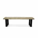 Steigerhouten bankje Felda met industriele U poten