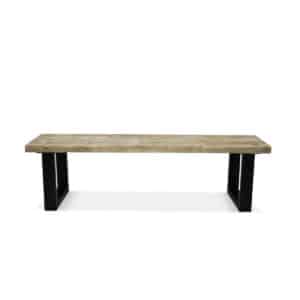 Steigerhouten bankje Felda met industriele U poten