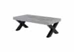 Betonlook salontafel Gilford met industriële X poten