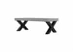 Betonlook salontafel Gilford met industriële X poten