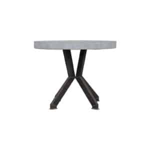 Betonlook tafel Cooper met smalle stalen poten