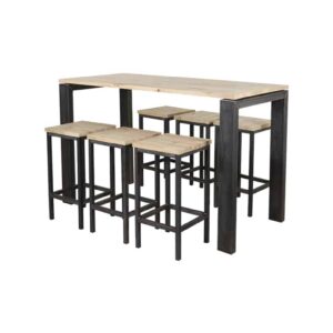 Eikenhouten statafel Cleveland met industriele N poten