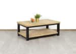 Eikenhouten salontafel Waldo met industrieel frame