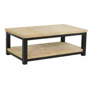 Eikenhouten salontafel Waldo met industrieel frame