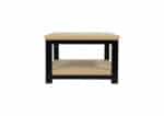 Eikenhouten salontafel Waldo met industrieel frame