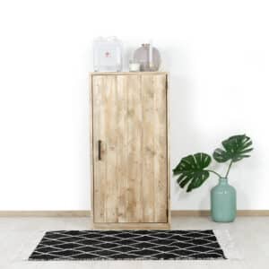 Steigerhouten kast Canton met deur en industriële handgreep