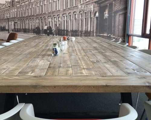 Steigerhouten tafel blad met verstekrand Steigerhouten tafel blad met verstekrand