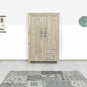 Steigerhouten kast Provo met steigerbuis handgrepen