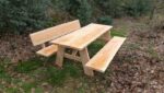 Douglas hout picknicktafel Lodi met rugleuning