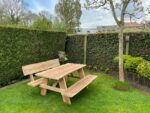 Douglas hout picknicktafel Lodi met rugleuning