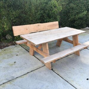 Douglas hout picknicktafel Lodi met rugleuning