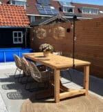 Douglashout tuintafel Rupert met dwarsbalken