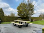 Steigerhouten picknicktafel Watson met stalen frame