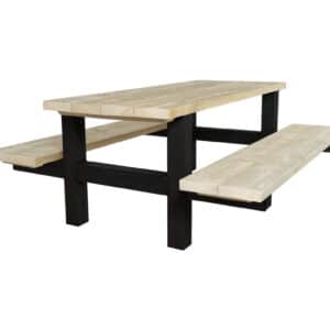 Steigerhouten picknicktafel Yale met industrieel frame