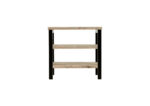 Steigerhouten sidetable George met industrieel frame en legplanken