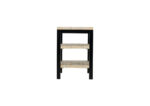Steigerhouten sidetable George met industrieel frame en legplanken