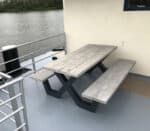 Steigerhouten picknicktafel Mingo met X poten