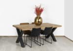 Mangohout tafel Early met stalen kruispoten