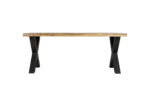 Mangohout tafel Early met stalen kruispoten