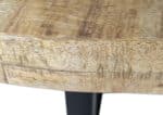 Ronde mangohout eettafel Notus met industrieel frame