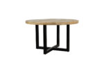 Ronde mangohout eettafel Notus met industrieel frame