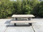 Steigerhouten picknicktafel Dogue met industriele poten