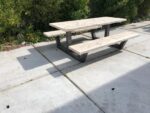 Steigerhouten picknicktafel Dogue met industriele poten