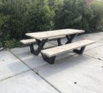 Steigerhouten picknicktafel Mingo met X poten