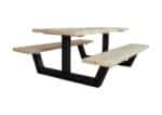 Steigerhouten picknicktafel Dogue met industriele poten
