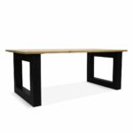Eikenhouten tafel Zwolle met robuuste O poten