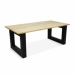 Eikenhouten tafel Zwolle met robuuste O poten