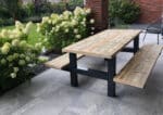 Picknicktafel Yale van steigerhout met industrieel frame