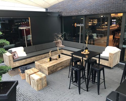 Loungebank Tucson steigerhout voor Horeca Loungebank Tucson steigerhout voor Horeca