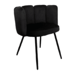 High five chair velvet - zwart
