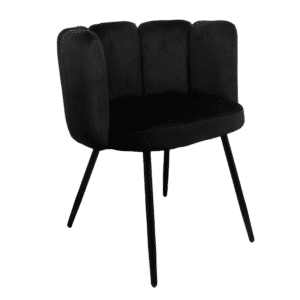 High five chair velvet - zwart