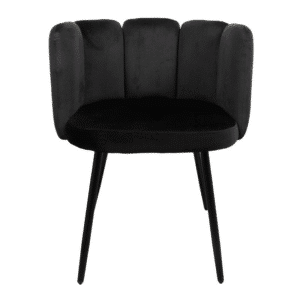 High five chair velvet - zwart