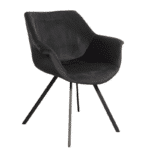 Ray arm chair velvet - zwart