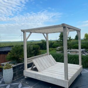 Steigerhouten hemelbed Barto