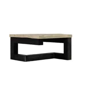 Steigerhouten salontafel Damar met industrieel onderstel