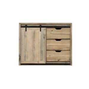 Steigerhouten kast Ina met schuifdeur en lades